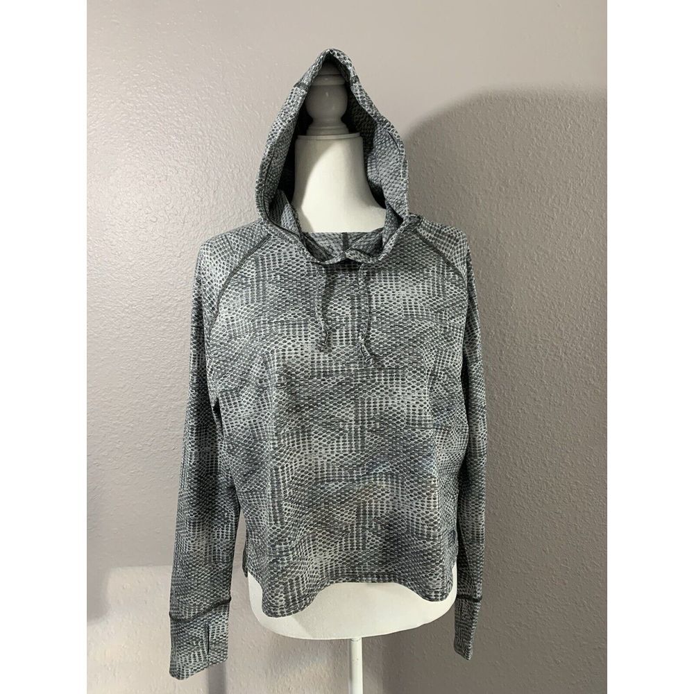 North Face Hoodie Womens Gray Large‎ Long Sleeve Activewear Hooded Flashdry Crop